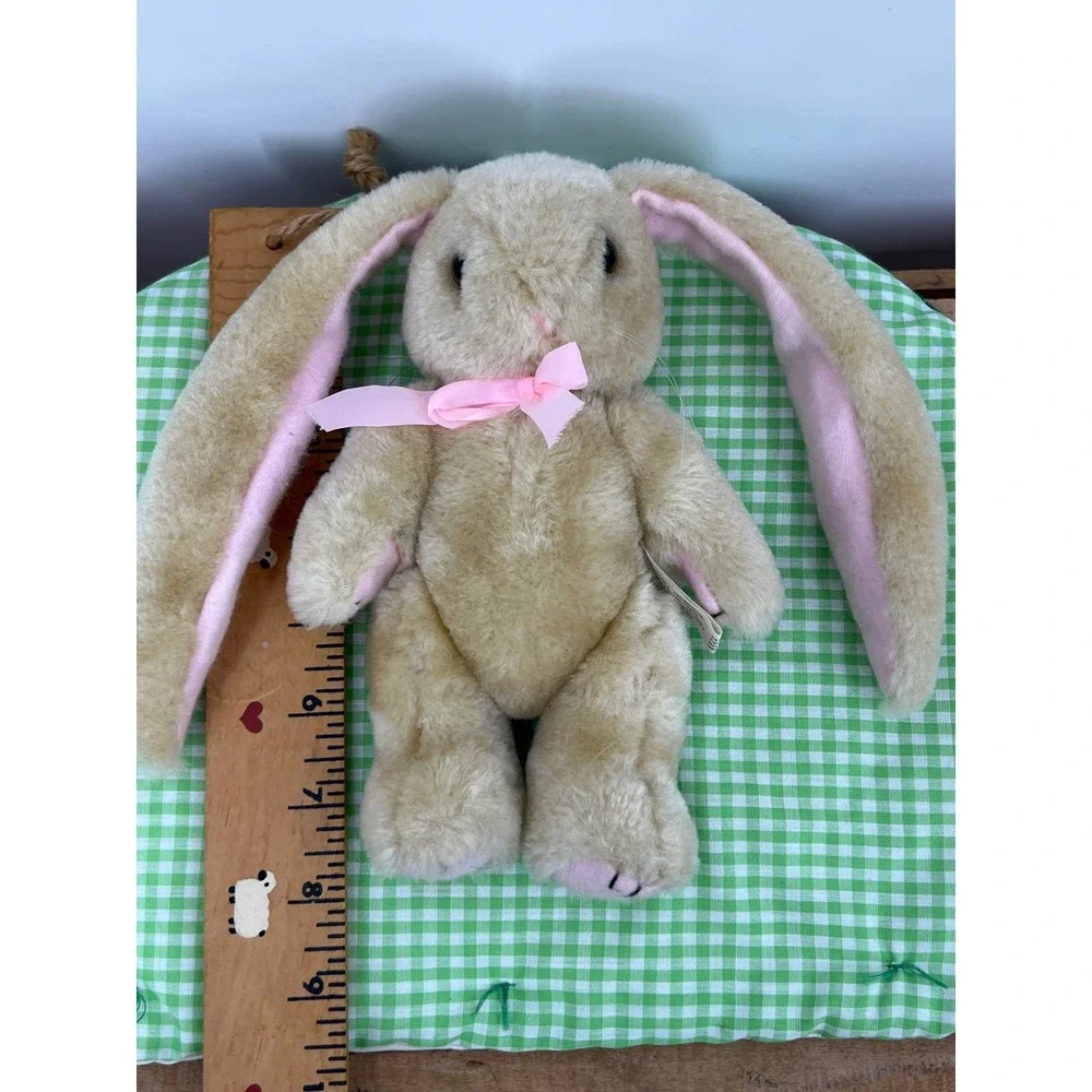 Nicole Products Vintage Plush Bunny Rabbit Tan Pink Floppy‎ Ears 9